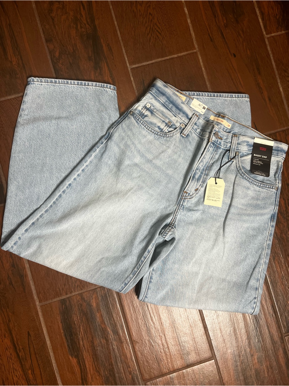 Levi’s Premium Women’s Baggy Dad Jeans Light Wash Wide Leg